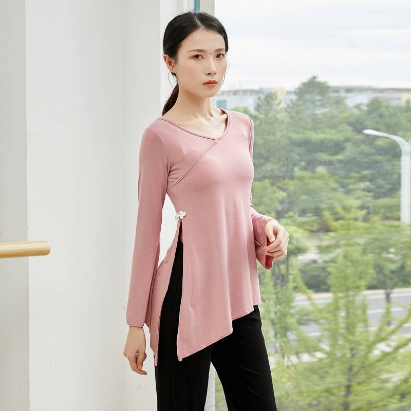 Dance and clothing female adults are thin and practiced, classical dance body rhyme, sportswear, national dance top dance service