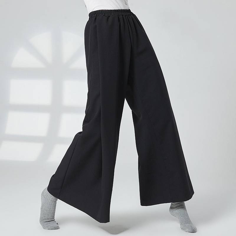Spot Modern Dance Pants Higher Pants Men and Women's Loose Pants High -waisted wide -leg Pants National Dance Classical Dance Pants
