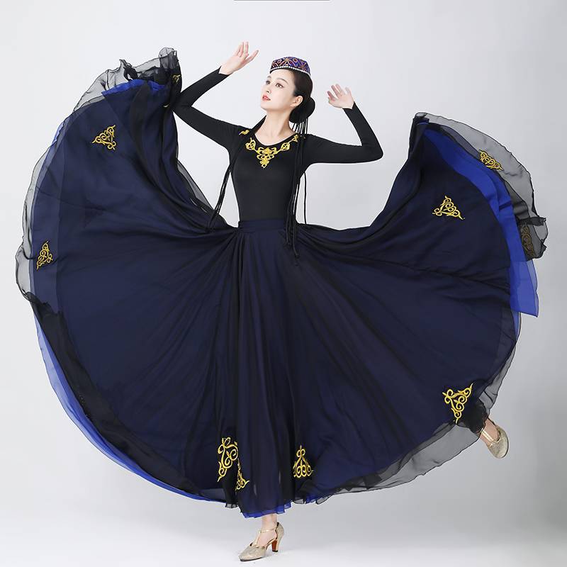 Xinjiang Dance Performance Services Women's Women's Skirts Life Ethnic Art Examination Dance Dance Dance Daniel Skirt Skin Skirt Long