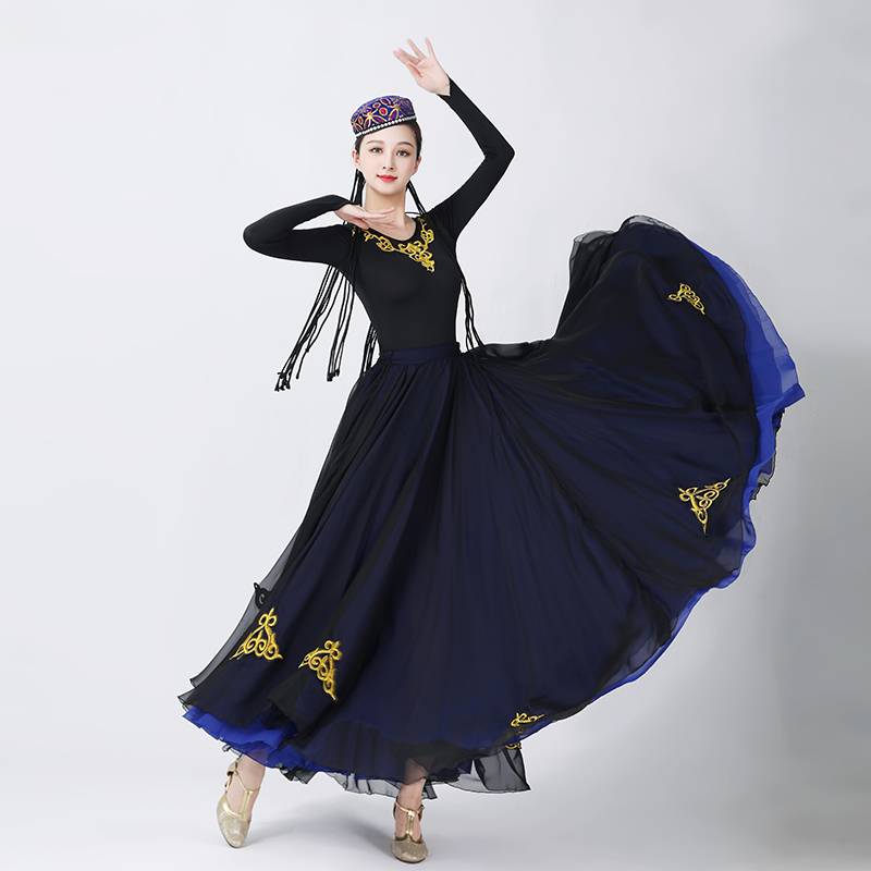 Xinjiang Dance Performance Services Women's Women's Skirts Life Ethnic Art Examination Dance Dance Dance Daniel Skirt Skin Skirt Long