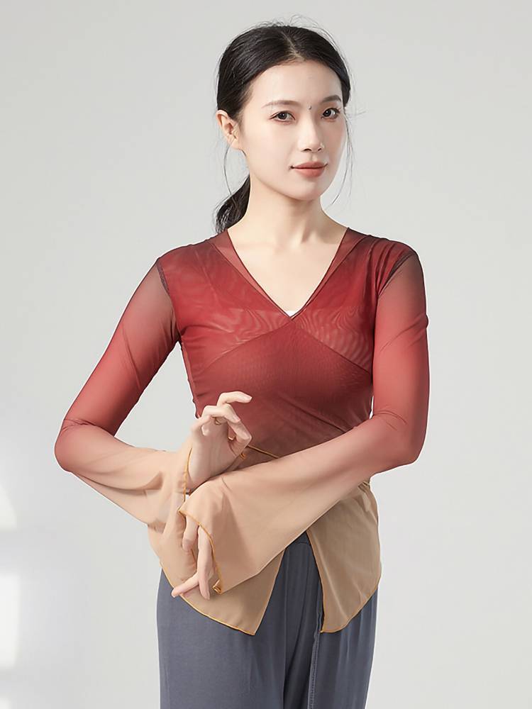 Classical Dance Gradient Color Trim Tie Dance Dance Dance Dance Dance Modern Dance Modern Dance Flowers and Rhyme Chinese National Nation Dance