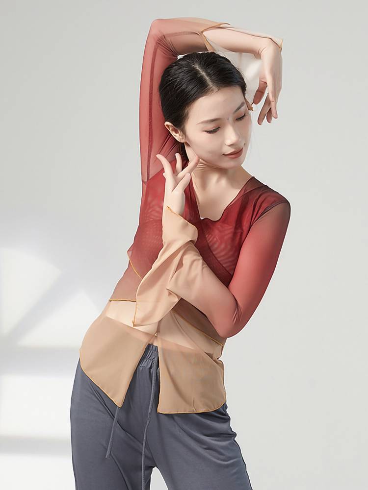 Classical Dance Gradient Color Trim Tie Dance Dance Dance Dance Dance Modern Dance Modern Dance Flowers and Rhyme Chinese National Nation Dance