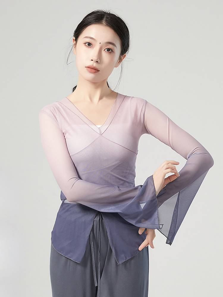 Classical Dance Gradient Color Trim Tie Dance Dance Dance Dance Dance Modern Dance Modern Dance Flowers and Rhyme Chinese National Nation Dance