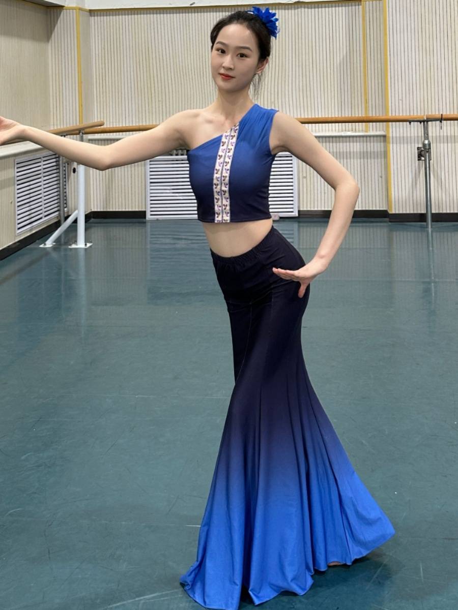 Dai dance performances, art test clothing practice skirt performances female national clothes peacock dance fishtail skirt skirt
