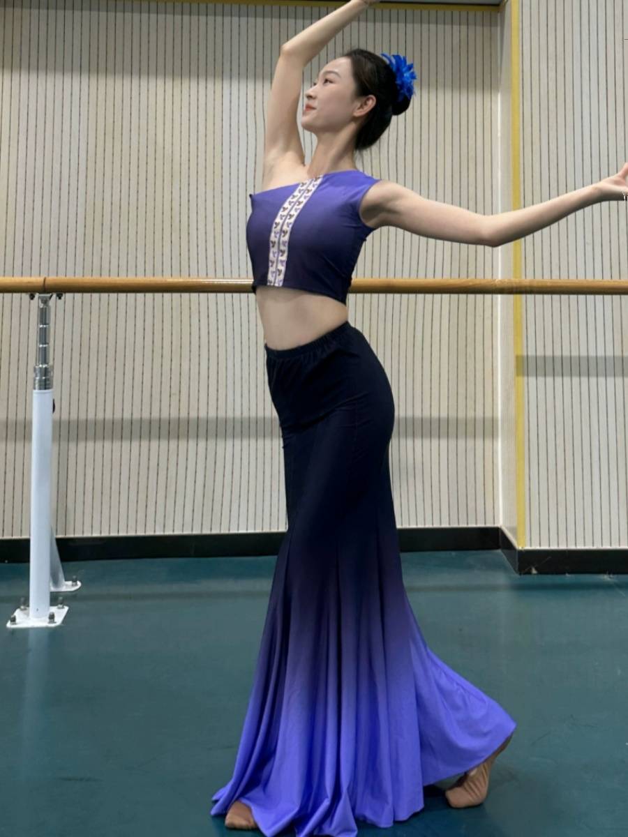 Dai dance performances, art test clothing practice skirt performances female national clothes peacock dance fishtail skirt skirt