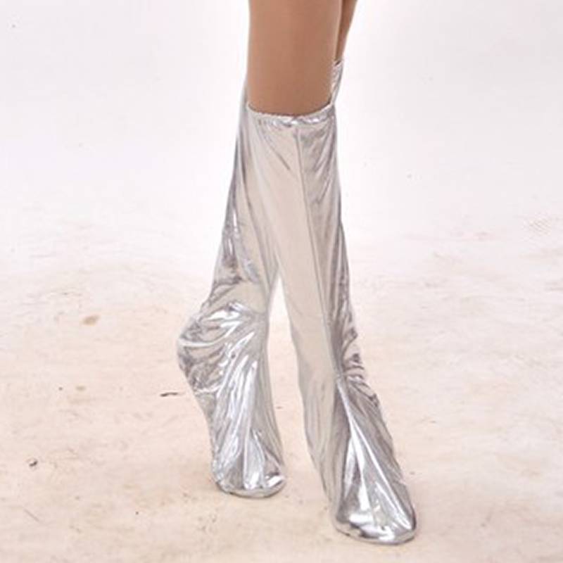 Special offer Mongolian service ethnic minority performance long socks set square dance shoes high -elastic red black shoes set men and women