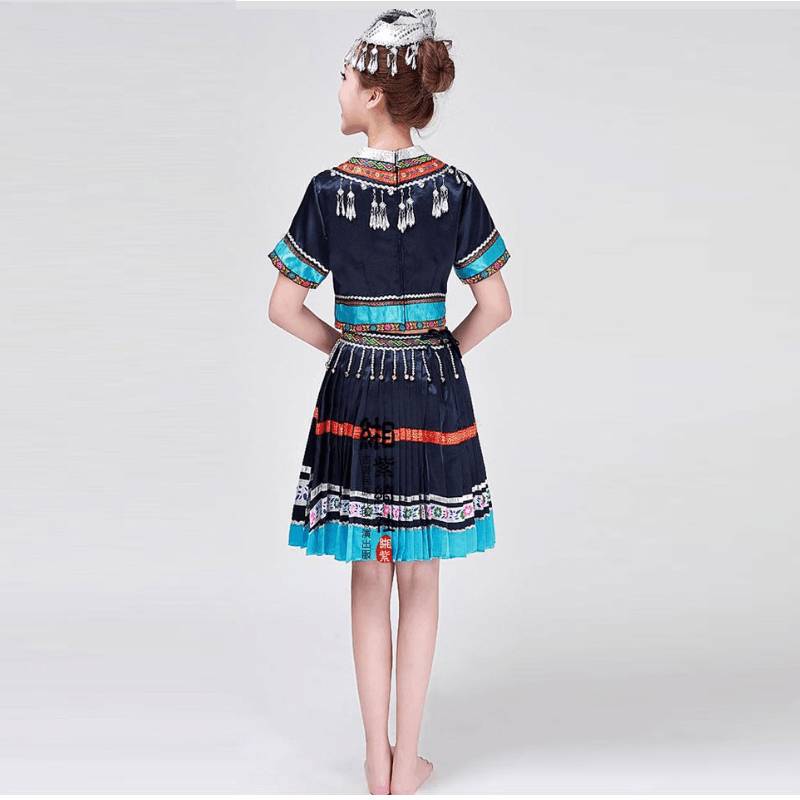 Miao clothing female ethnic minority dance clothing Yunnan Guizhou Tujia Yi Yao Zhuang adult performance clothing