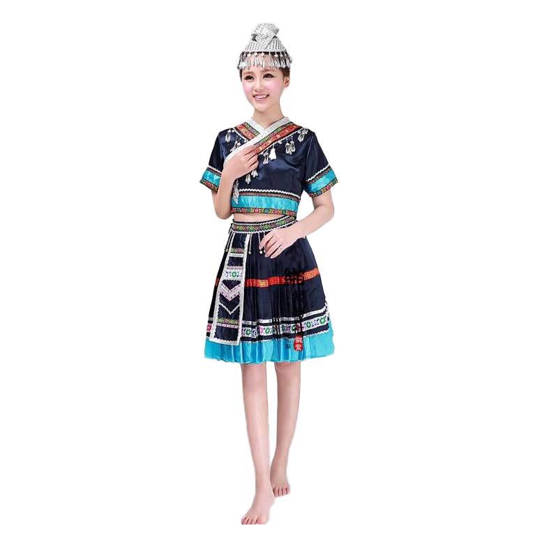 Miao clothing female ethnic minority dance clothing Yunnan Guizhou Tujia Yi Yao Zhuang adult performance clothing
