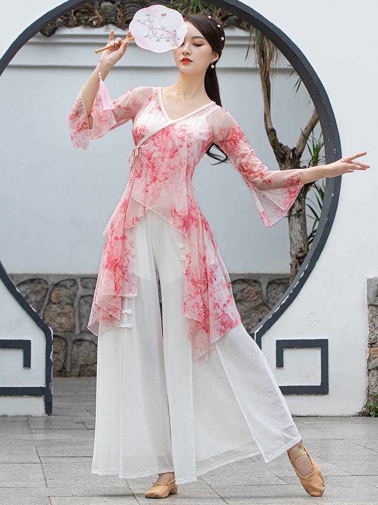 Sister Zicai Classical Dance Rhymes Yaogong Fun Gong Female Female China Ethnic National Ethics Loose Long Top