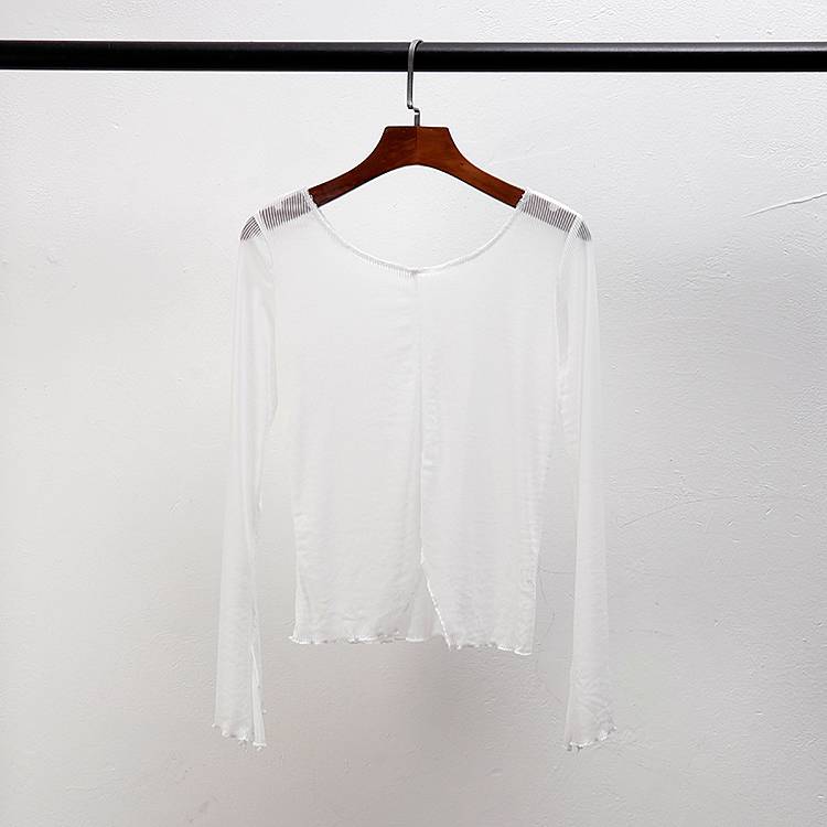 Classical dance repair trumpet horn sleeve thin gauze top Chinese dance jazz dance national dance basic dance clothing