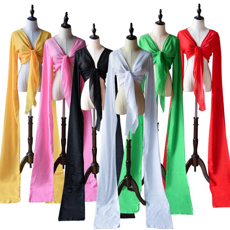 Water sleeve top Children's Tibetan dance performance service classical dance exercise solution pure color opera national shocking dance sleeve