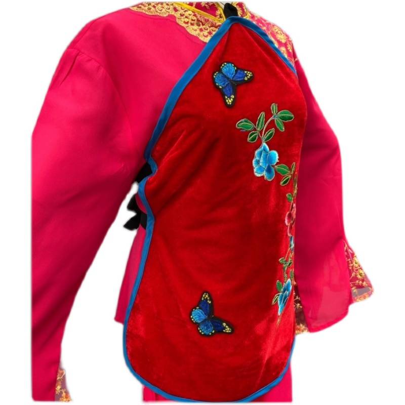 Dance, stomach Liu San sister performing the Yangge apron National Dance Classical Dance Performance Proper Square Dance Clothing