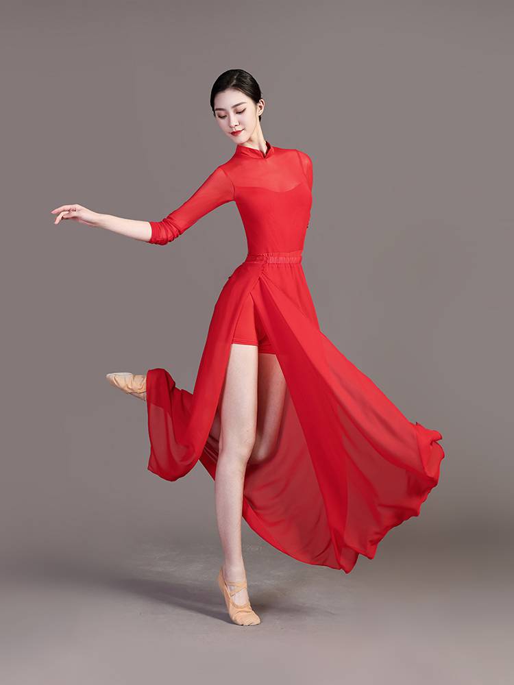 Chinese nation style classical dance skirt female adult practitioners practice service student art test dance exercise performance performance long skirt