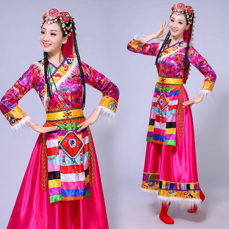 New Tibetan dance performance clothing female ethnic minority clothing stage outfits in Xili performance clothing adult water sleeves