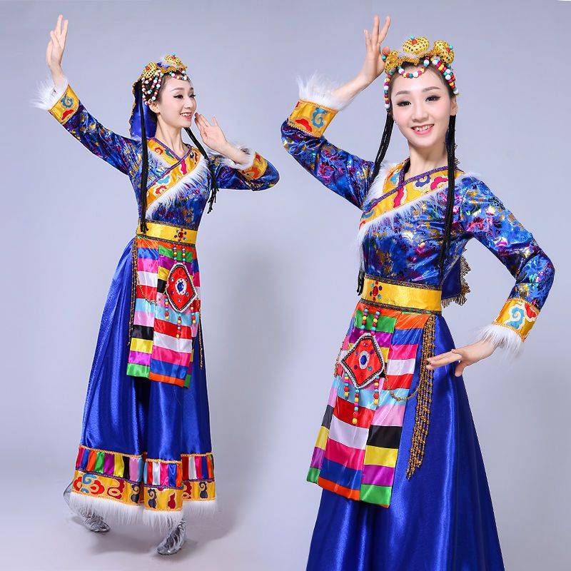 New Tibetan dance performance clothing female ethnic minority clothing stage outfits in Xili performance clothing adult water sleeves