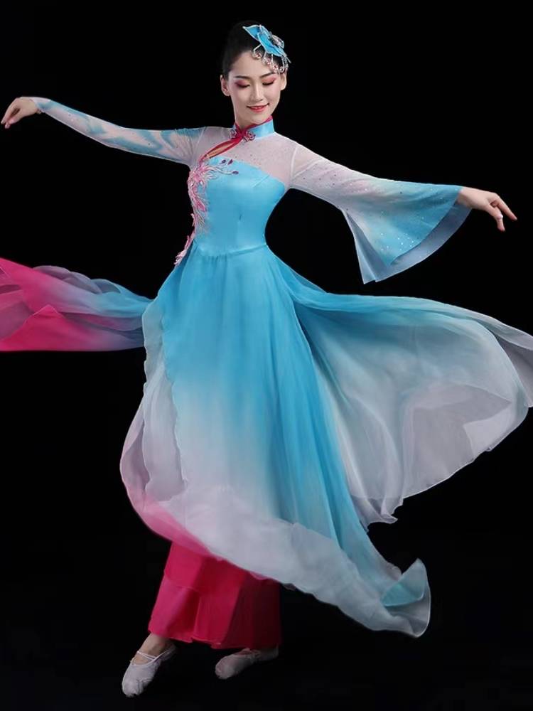 Classical performance service female elegant fan umbrella dance performance service national Chinese style dance new yangko suits adult