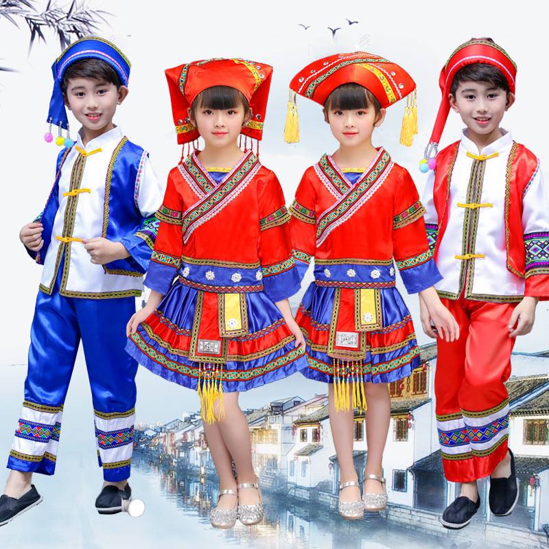 June 1st, minority, performances, March three dancers, Guangxi Zhuang Men and Women Miao Performance Services