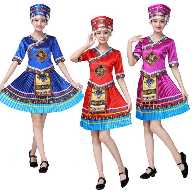 The new Miao performance service Yao women Yunnan Yi ethnic minority Zhuang Li Tu family dance clothing clothing