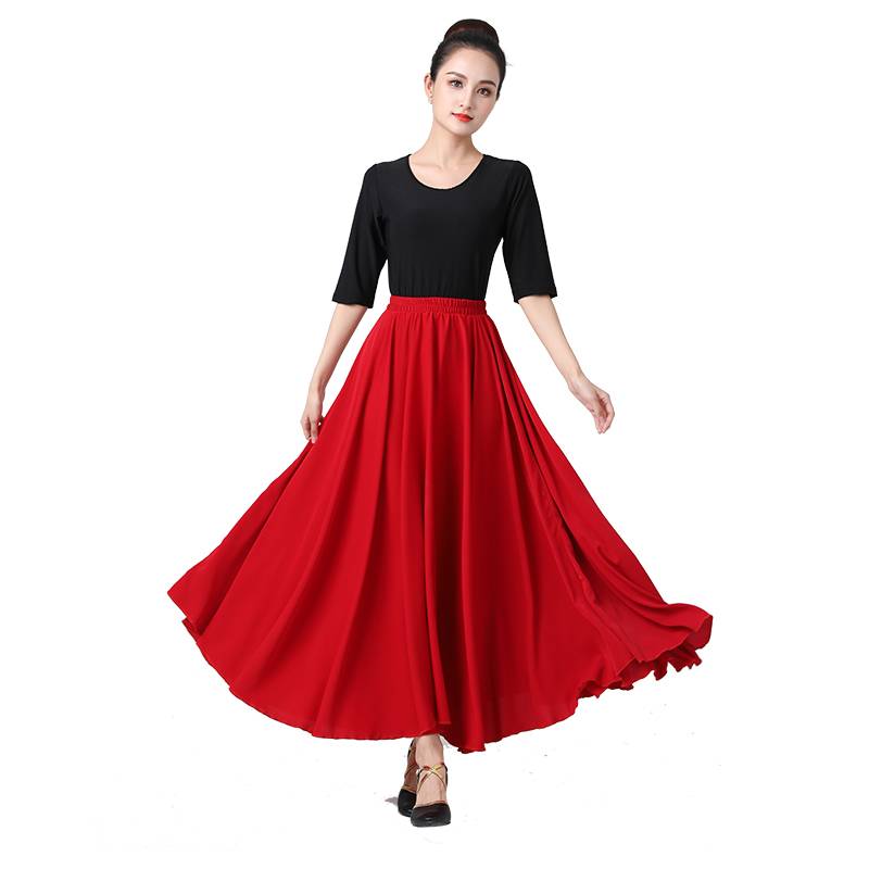 The Tibetan Dance Show Net Red Mongol Dance Clothes Study Brigade A half-dress