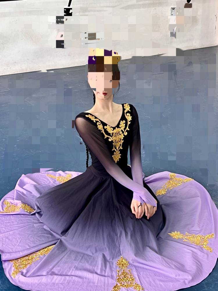 New Xinjiang Uyghur Dance Art Examination Practice Skirt National Clothing Skirt Stage Performance Female Women