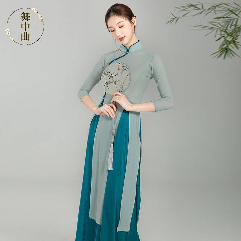 Dance in the dance classical dance clothing, cheongsam, rhyme, shirt elastic Chinese style national dance exercise performance service shows new models