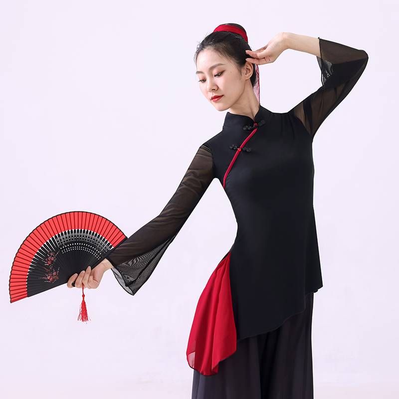Mo Rong Classical Dance Clothing Yunding Yaisha Chinese Dance National Wind Performance Clothing Practice Switch Elastic Top