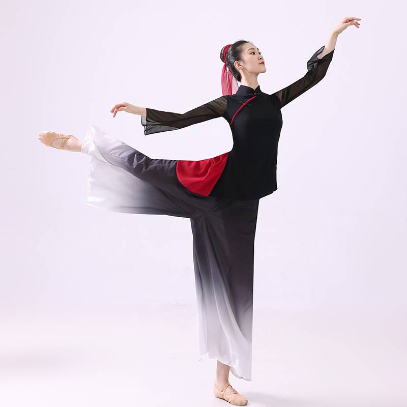 Mo Rong Classical Dance Clothing Yunding Yaisha Chinese Dance National Wind Performance Clothing Practice Switch Elastic Top