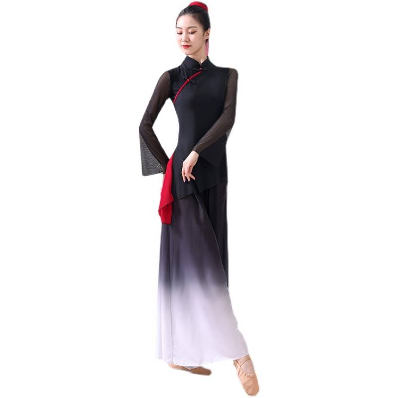 Mo Rong Classical Dance Clothing Yunding Yaisha Chinese Dance National Wind Performance Clothing Practice Switch Elastic Top