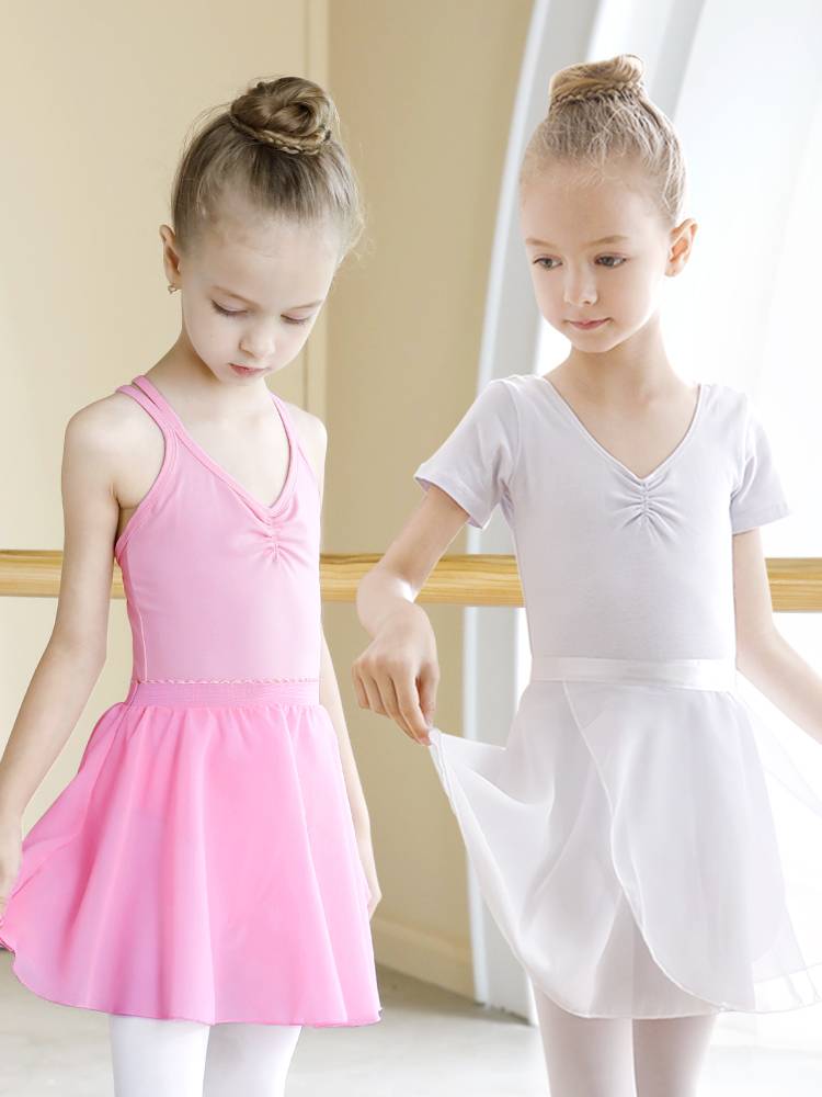 Children's dance dress skirt girl a piece of dance skirt Spring spnnal skirt apron Chinese dance ballet short skirt