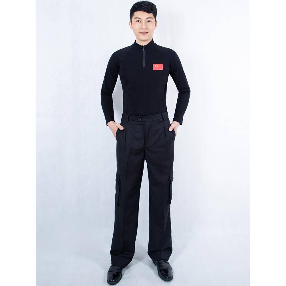 Men's middle and thick velvet dance dance clothes Latshu dance dance dancer dancer nation -to -day dance dance service