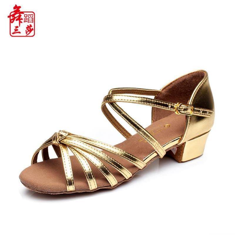 _ Dance is not tired of adult dance shoes Children's shape soft bottom training shoes Latin dance teacher shoes beginner