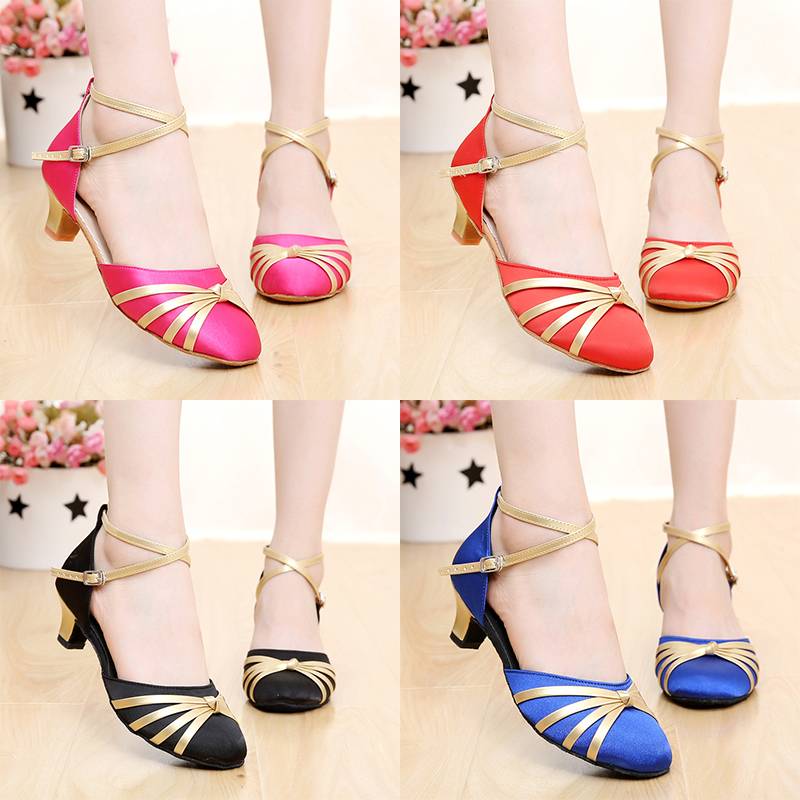 Summer Children's Princess Performs Girl Latin Dance Shoes Children's Dance Shoes Girls Practice Soft Bottom High -Hee Beginner