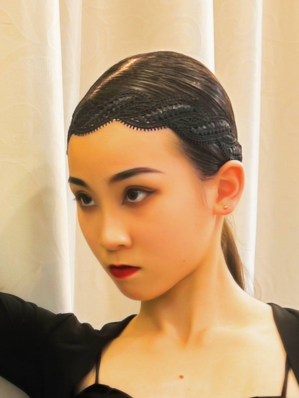 Conny Latin dance hair with a black female headdress dancing dance lace beam hair hoop children's dance performance accessories accessories