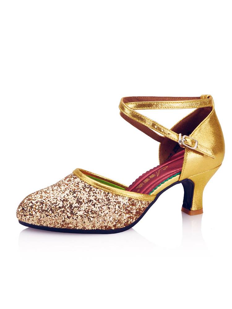 Latin dance shoes female adult middle heel soft bottom dance shoes friendly Modern square dance dance shoes performed four seasons