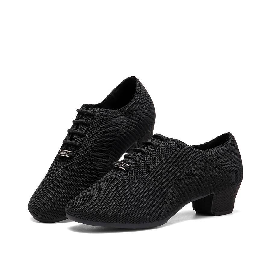 Summer flying dance shoes breathable mid -high -heeled new Latin dance shoes female friendship waterman Square Plaza dance shoes