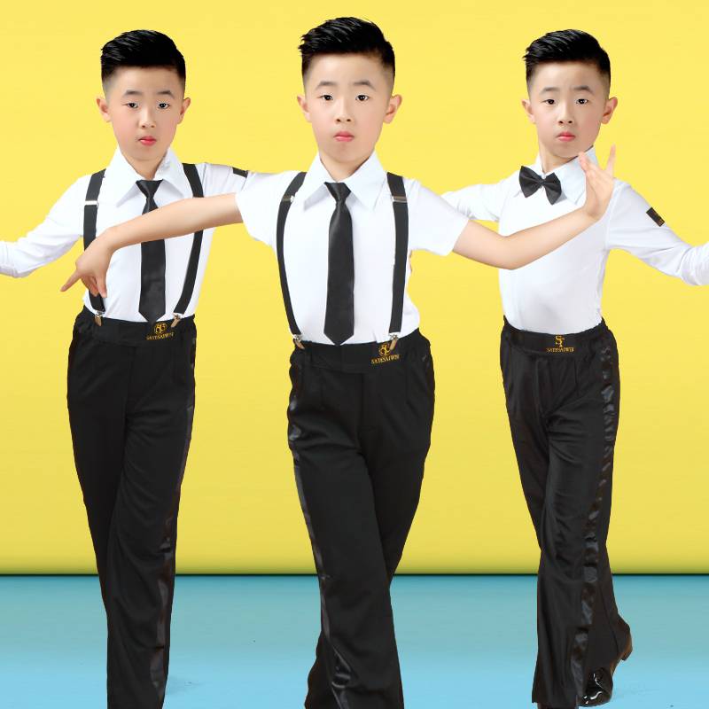 Children's Latin C Dance Clothing Set Standard Service Boys Boy Boys Performing Performance Performance Competition Summer