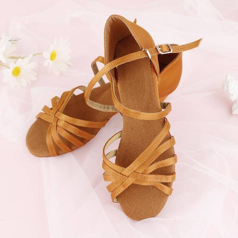 Girls' Heading Competition Women's Shoes Latin Dance Shoes Summer Performing Girls Shoes Beginner Shoes High Shoes High
