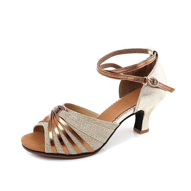 Latin YYN-weaving dancers adult intercourse high-cooling heel high cool and female soft belly dance shoes square dance shoes summer