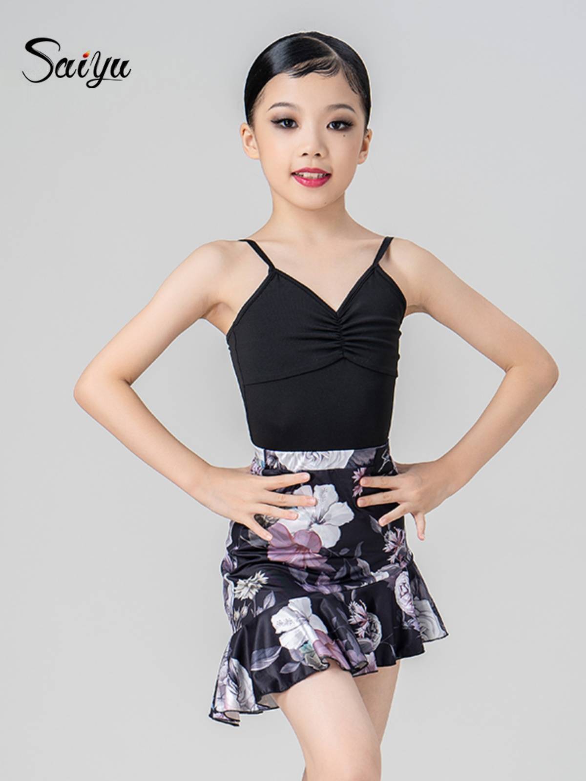 "Separate Latin dance tweed girls' spring and summer tweeds with young children's tweeds training 1020."