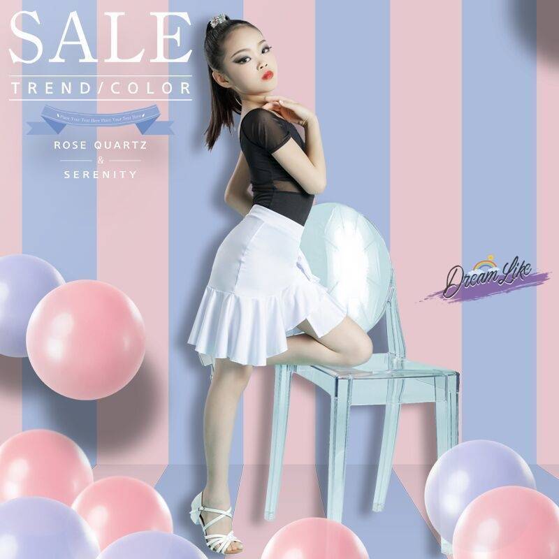 Children's Latin dance service girl summer split training service test competition professional training dance skirt 2024 new