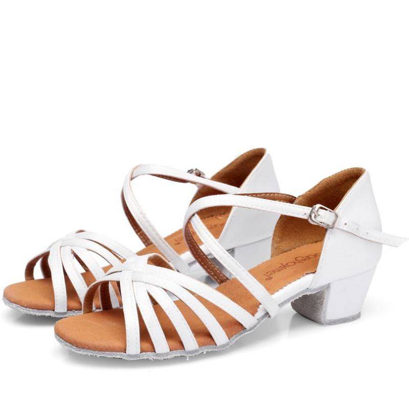 New adult girl sandals test Latin dance shoes girl practice dancing in the middle of the heel, not tired, teacher medium and high heels