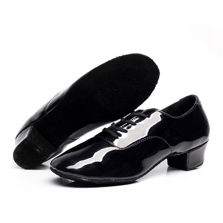 Latin dance shoes boys and men's leather soft bottom practice dance shoes men -style children's adult children teachers dance shoes