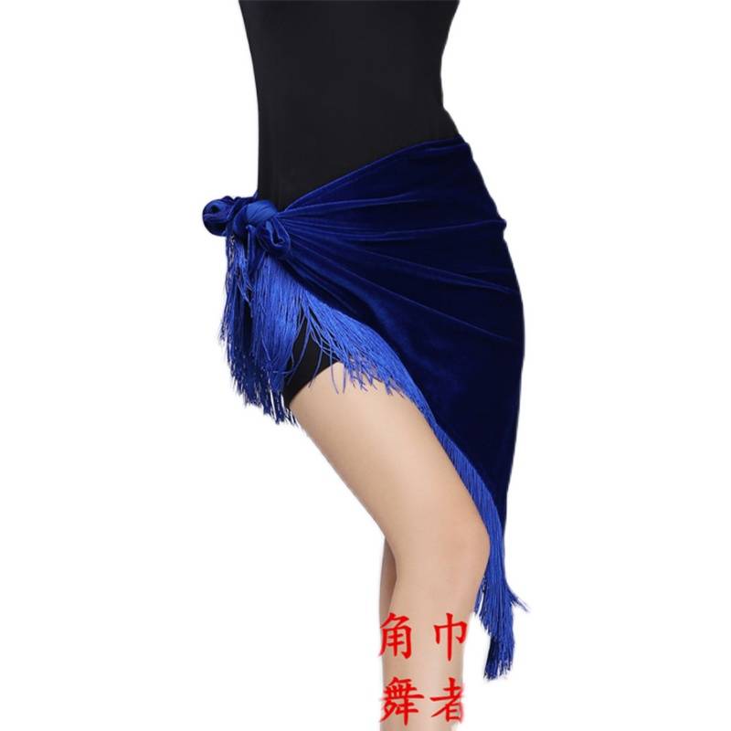 Promotional velvet, Soviet printed triangle scarf a skirt, adult child half -body skirt Latin women's hip towel practice skirt