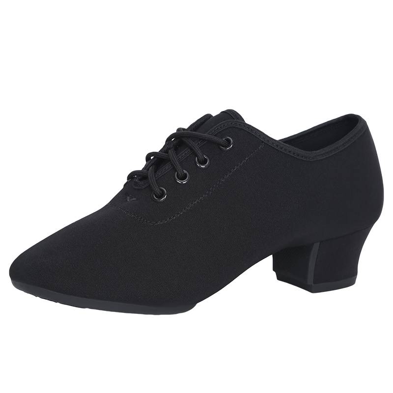 Latin dance shoes adult ladies high -heeled teacher shoes soft sole friendship square dancing shoe outdoor Oxford cloth dance shoes