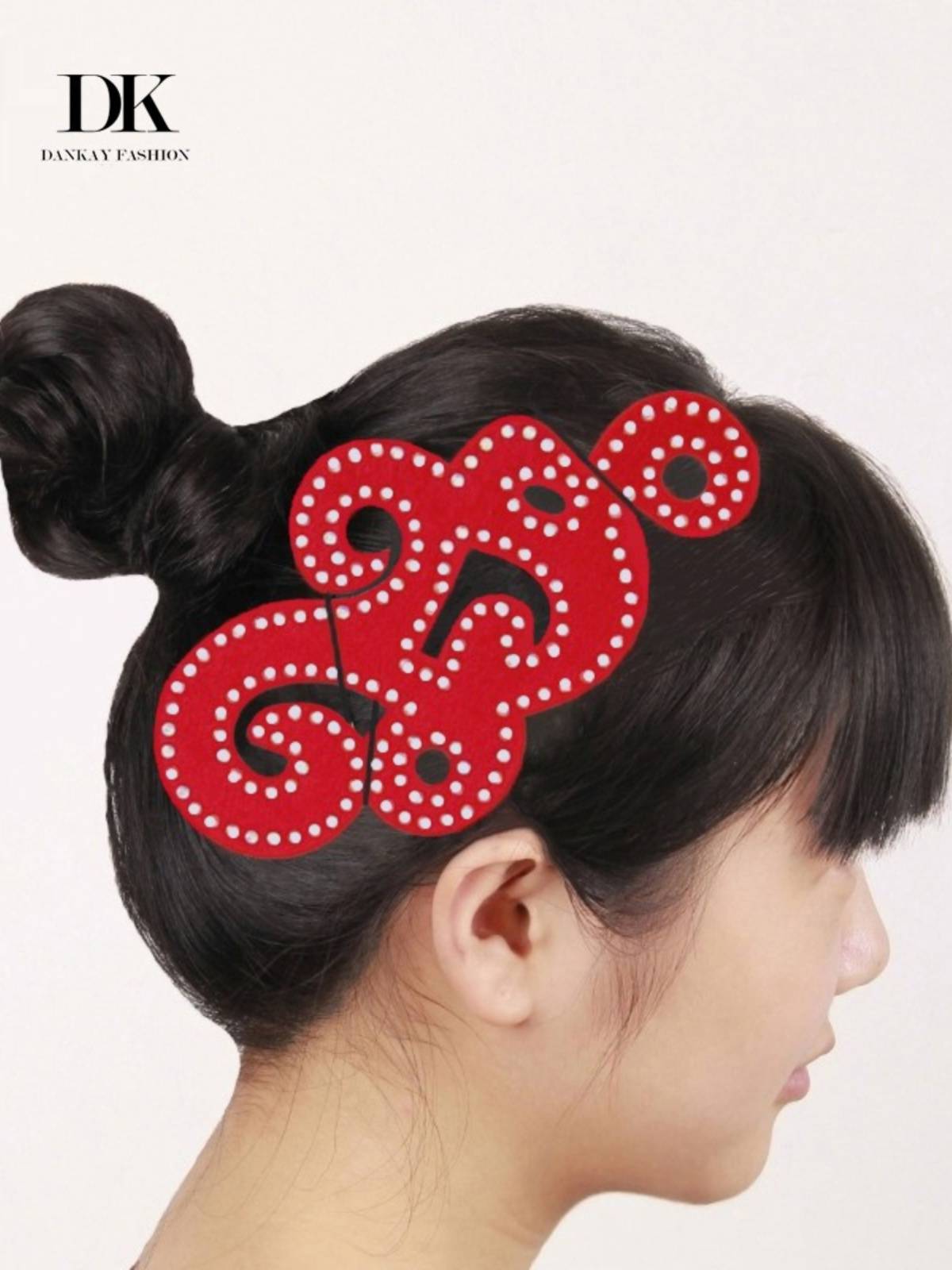 Dankai Latin Dance head jewelry shiny rhinestone black hair accessories performance competition professional accessories multi -color optional flower