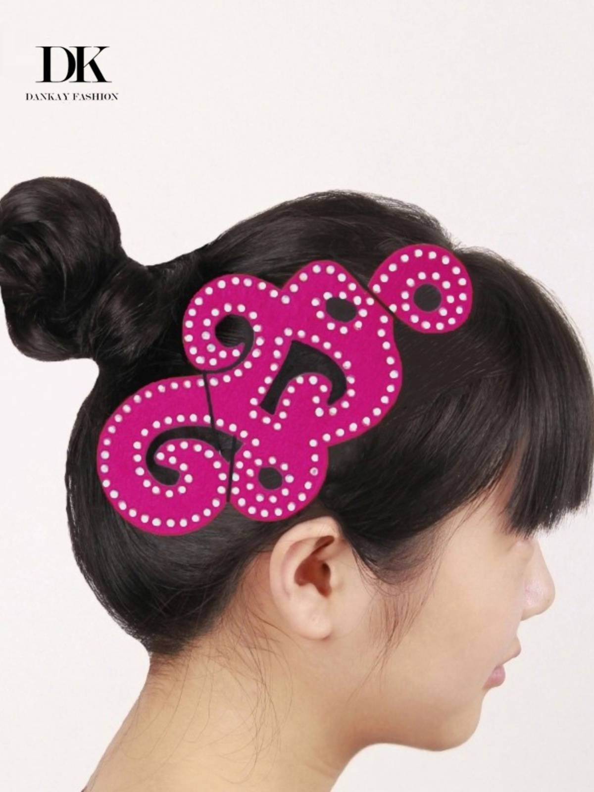 Dankai Latin Dance head jewelry shiny rhinestone black hair accessories performance competition professional accessories multi -color optional flower