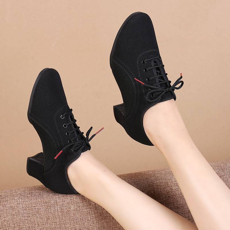 Women's Latin Dance Shoes Friendship Dance Dance Soft Bottom Teacher Plaza Dance Aquarius Modern Oxford cloth -shaped national standard summer