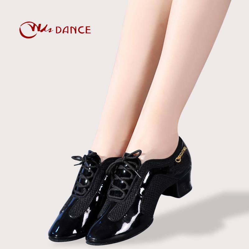 Professional Latin dance shoes adult ladies middle heel shoes soft sole dance shoes female square waterman waterman dance shoes