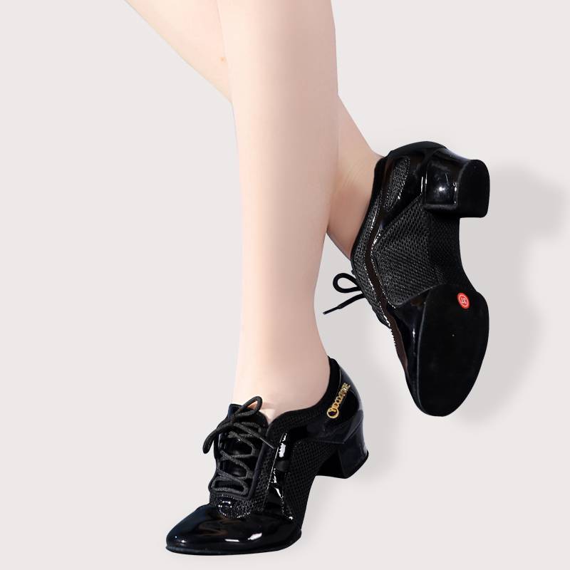 Professional Latin dance shoes adult ladies middle heel shoes soft sole dance shoes female square waterman waterman dance shoes