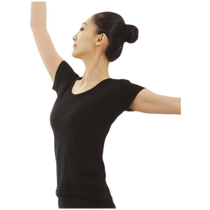 Latin dance top new ice silk Latin dance clothing ladies adult dance clothing practice clothes versatile T -shirt summer
